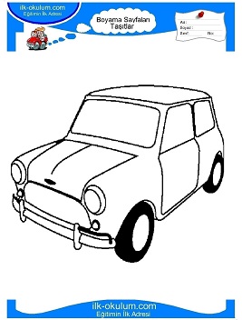 Çocuklar İçin Mini-cooper Boyama Sayfaları 